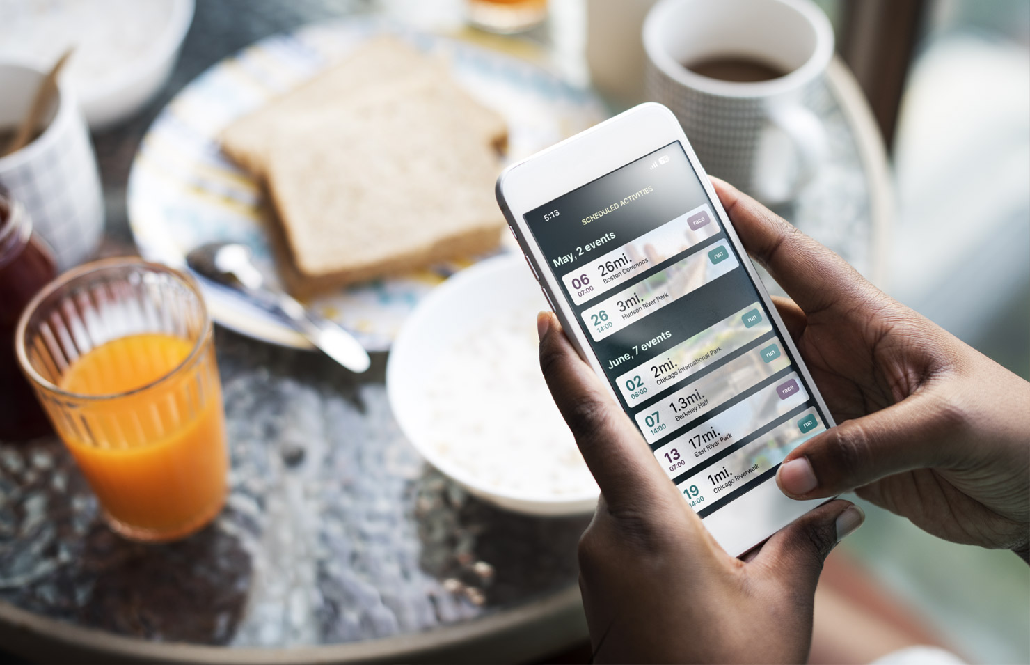 Final designs for the Klocked app (new Look & Feel)
