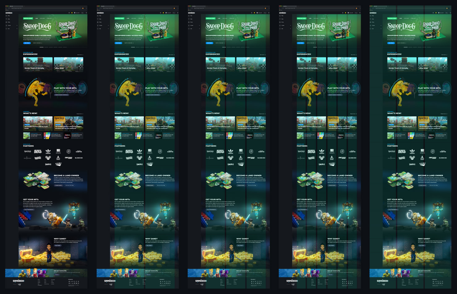The Sandbox project, phase two, grid and layout